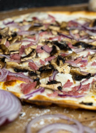 Tarte flambée forestière